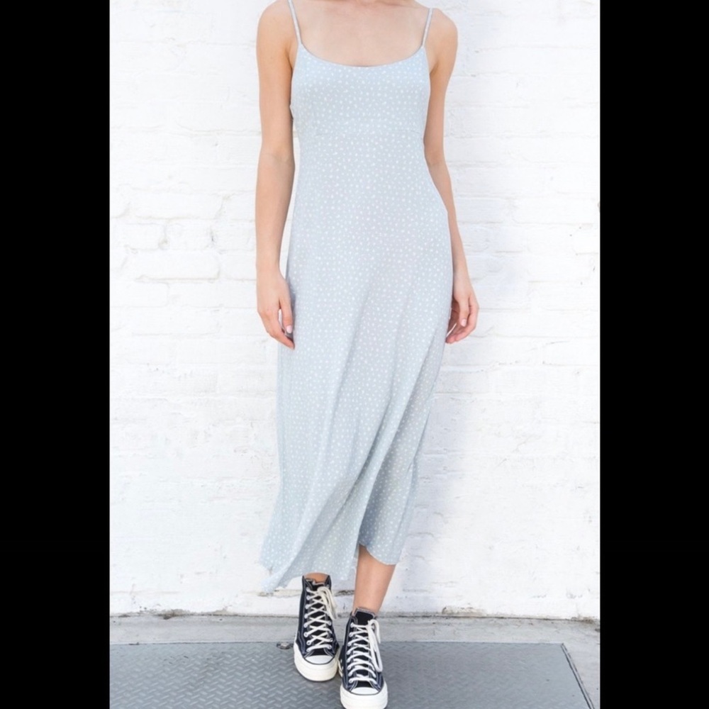 Brandy Melville blue floral Colleen slip dress One size